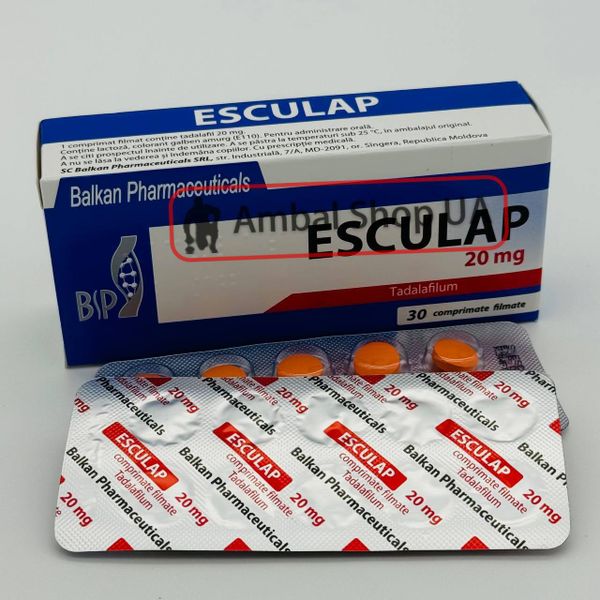 Esculap 20mg 10tab Tadalafil Balkan (тадалафіл)