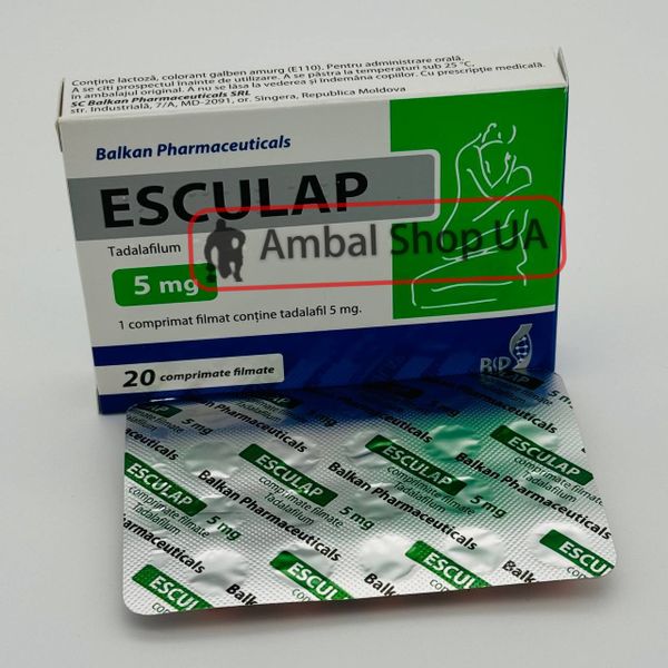 Esculap Balkan 5mg 20tab (тадалафил)